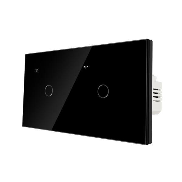Cheap 157 Type 2Gang 50-60Hz Smart WIFI Switch Wireless Home Automation Smart Home Wall Switch Tuya App Control for sale