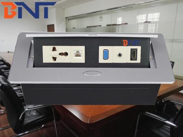 Cheap Silver Color  Desktop Pop Up  Power Data Socket HDMI Interface Zinc Alloy Panel  BD610 for sale