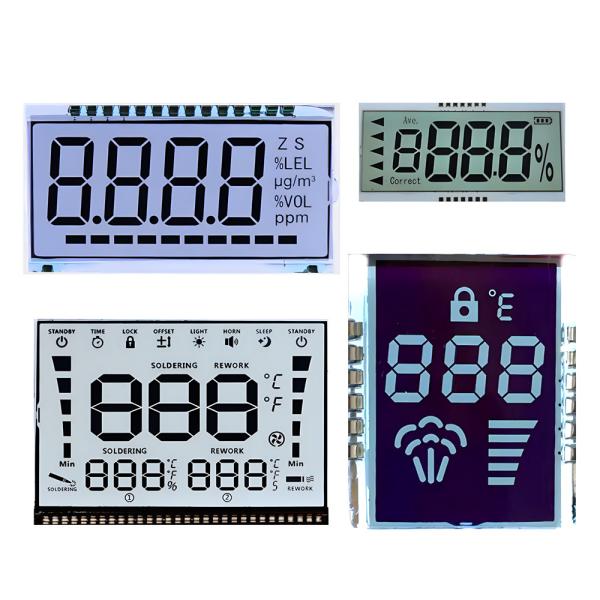 Cheap Customized Segment LCD Display Custom Monochrome TN HTN STN FSTN LCD Display for sale