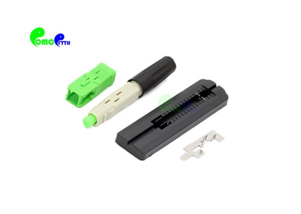 Cheap FTTH Fast Connector SC APC Field Assembly Connectors 0.9 / 2.0 / 3.0mm Quick Install Connector for sale