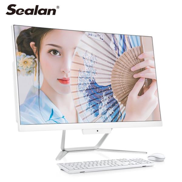 Cheap All In One 23.8 Inch Screen Desktop Computer Ddr3 I3 I5 I7 8G 480GB SSD Bulit In Camera for sale
