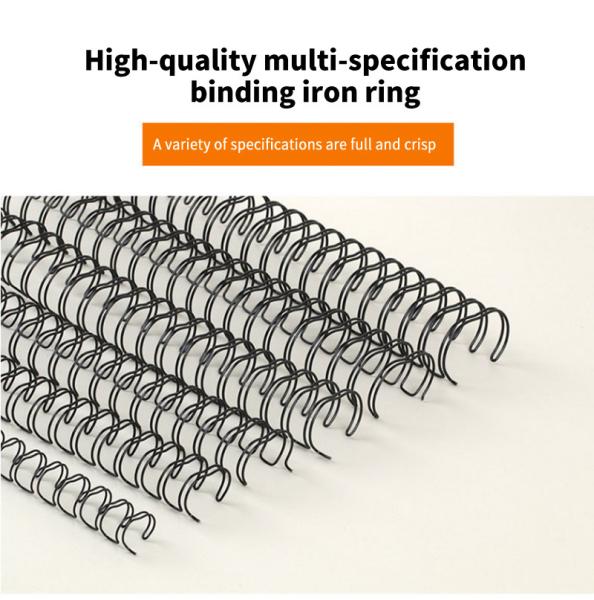 Cheap Nylon-Coated double Wire-0 Double Loop Spiral O Double Loop Binding Wire Twin Ring Loop Wire  in spools & Pre cut boxes for sale