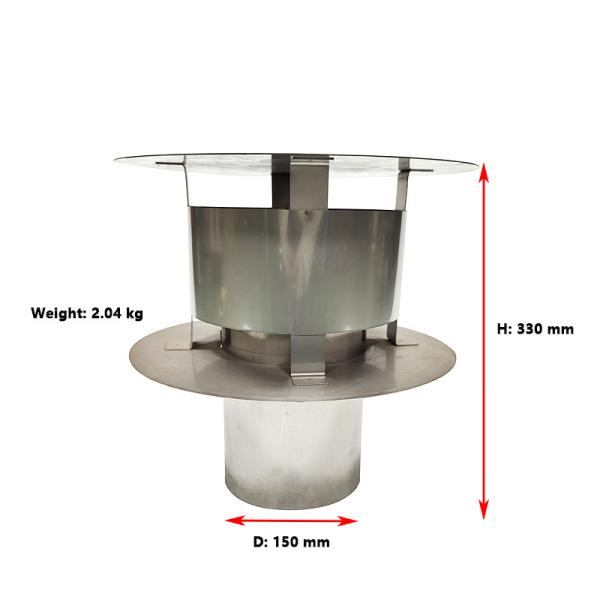 Cheap 2.04kg Vented Chimney Flue Rain Caps Cover For Pellet Stove, for sale