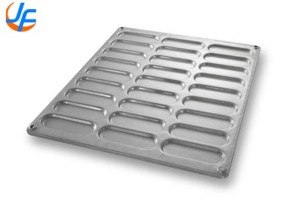 Cheap RK Bakeware China-PFA Nonstick Cluster Hot Dog Bun Pan With Gusseted Sidewalls For Industrial Bakeries for sale