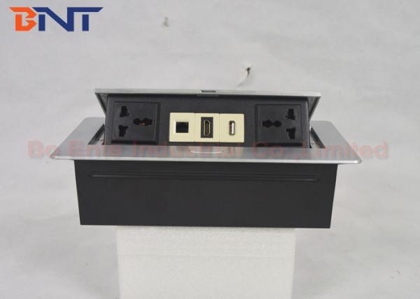 Cheap Flexible Replaceable Desk Pop Up Sockets , Multi function Table Pop Up Outlets for sale