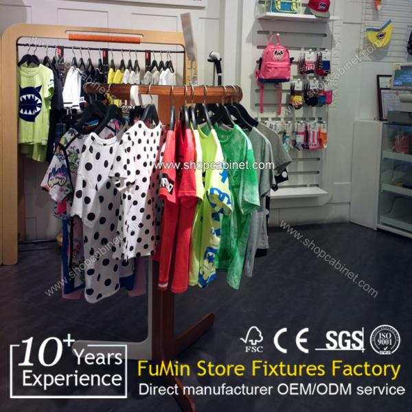 Cheap high-end garment display stand design for store design with LED for sale