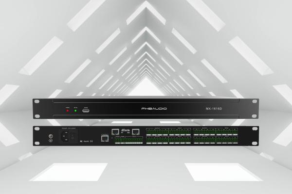 Cheap 16X16 Dante DSP Processor Audio Conferencing Processor With Auto Mixer Feedback Suppressor for sale