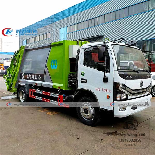 Cheap Dongfeng 9000 Liters Rear Loader Compactor Garbage Truck for sale