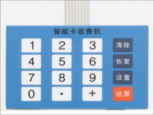 16 keys LED Tactile Membrane Switch Keypads For Control Board , Silk Screen Printed