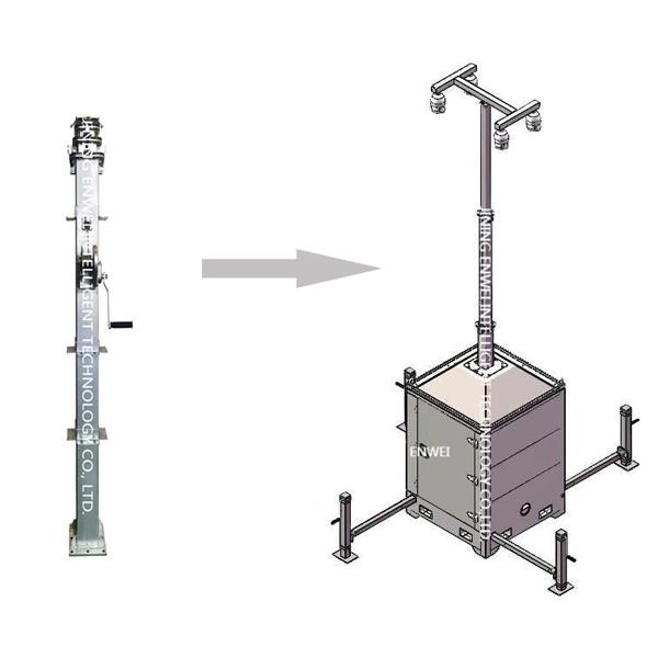 Cheap Customized Mobile Camera Unit Light Tower Build-In 7m Manual Mast for sale