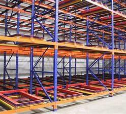 Cheap Galvanized Upright Frame Push Back Rack Anti Rust for sale