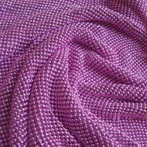 Best Top quality hot sale cheap beautiful and colorful Bead Shape Metallic Sequin Cloth Fabric metal mesh curtain wholesale