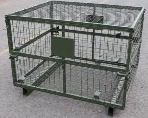 China Wire Mesh Stackable Pallet Boxes Metal Cage IBC Q235 Material CE Certification on sale