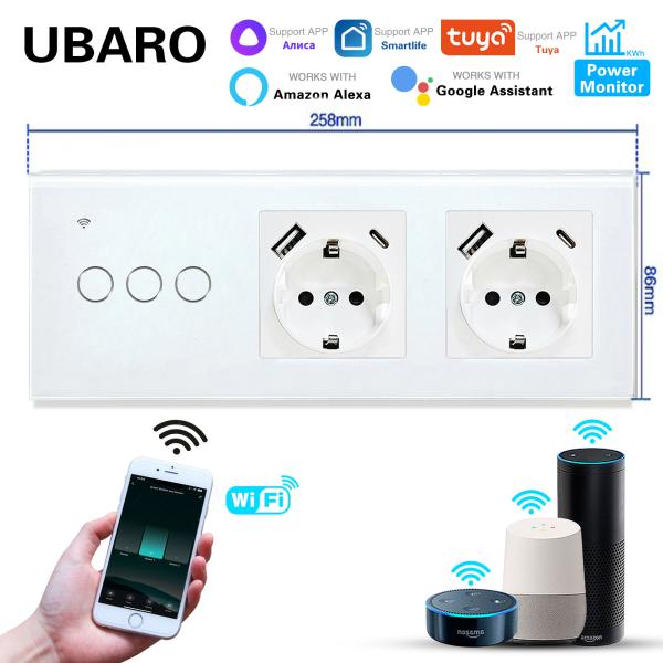 Cheap USB Port Switch Socket Combination 5V 2100mA Electric Switch And Socket For Halogen Lamps for sale