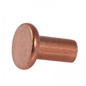 Best ROHS Copper Flat Head Solid Rivets Size M8 3 To 50mm For Industry Machine wholesale