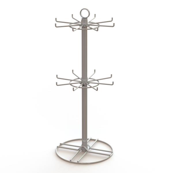 Cheap 2 inch Wire Hooks Spinner Rotating Table top Display Rack Hooks Spinner Metal Table Top Display Stands for sale