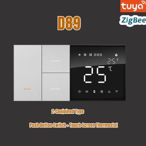 Tuya 3.0 Zigbee Wall Panel Metal Push Button White / Silver Color UK Square Box