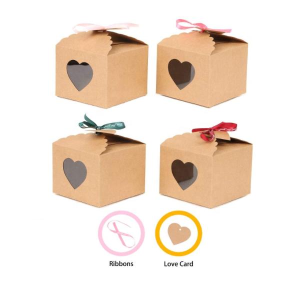 Cheap CMYK 4 Color Printing Paper Cookie Boxes With Ribbon Recycled Material for sale