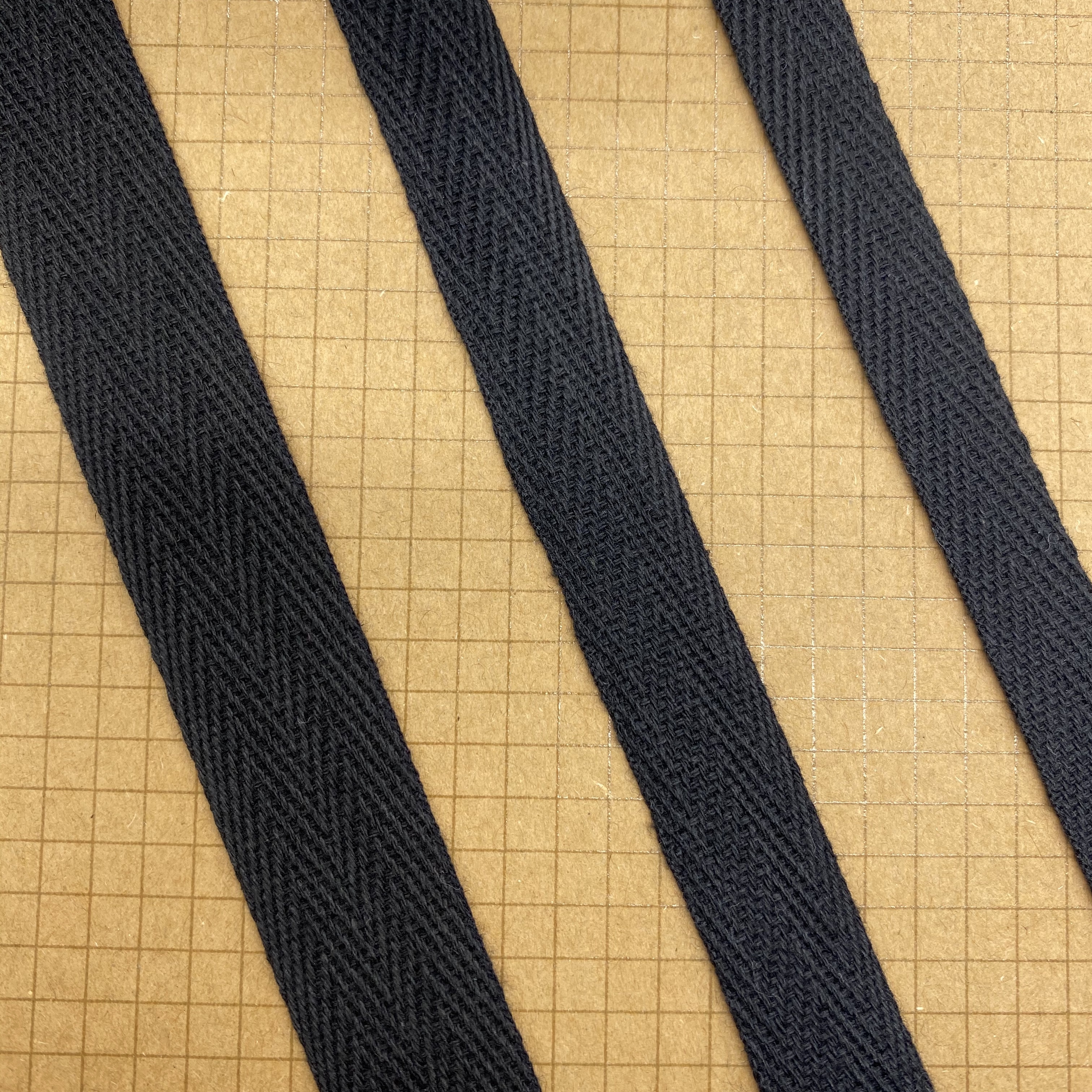 Custom width herringbone pattern thin cotton binding tape waistband elastic woven webbing trim