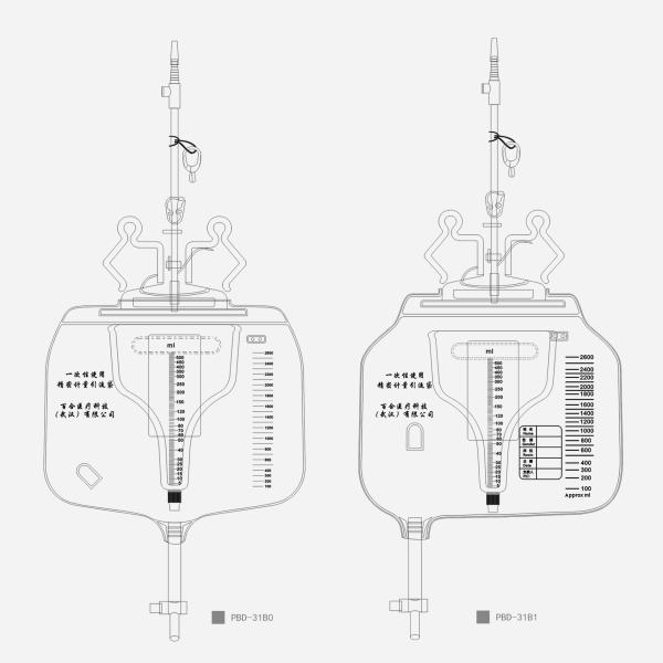 Cheap ICU Disposable Foley Urine Collection Bag With Measured Volume Meter for sale
