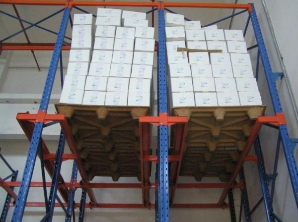 Cheap Blue / orange multi level Drive in pallet racking with single / double side bracket for sale