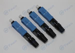 China FTTH Single Mode Fiber Sc Connector , Fiber Optic Quick Connector Blue Color on sale