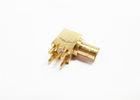 China Gold Plated RF Coaxial Connectors , Male Plug SMB RF Connector PCB Mount Board on sale