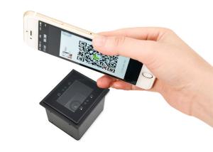 China Wired RS232 Fixed Mount Barcode Scanner Industrial Barcode Reader on sale
