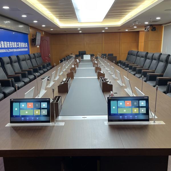 Cheap Intelligent Paperless Conference System All In One Motorized Monitor Lift RS232 Control for sale