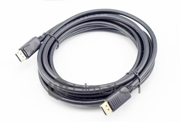 Cheap 6 Ft DisplayPort 1.2 Cable Male To Male Double Braid Shielded With Latches DP 4K for sale