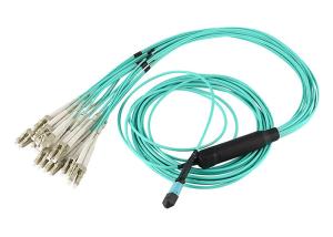 12F OM3 OM4 Fan Out MPO Patchcord For Data Communication Network