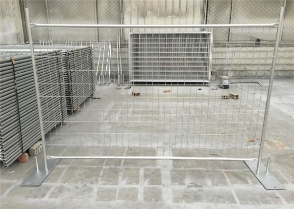 Cheap Galvanized temporary fence 84 microns hot dipped galvanized after fabricated 2.1m height x 2.4m width tubing 32mm*1.5 for sale