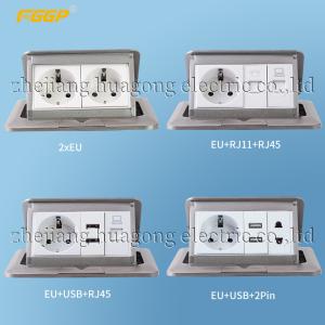 Best Double Outlet Pop Up Floor Socket 16A EU Standard With Computer Charging Port wholesale
