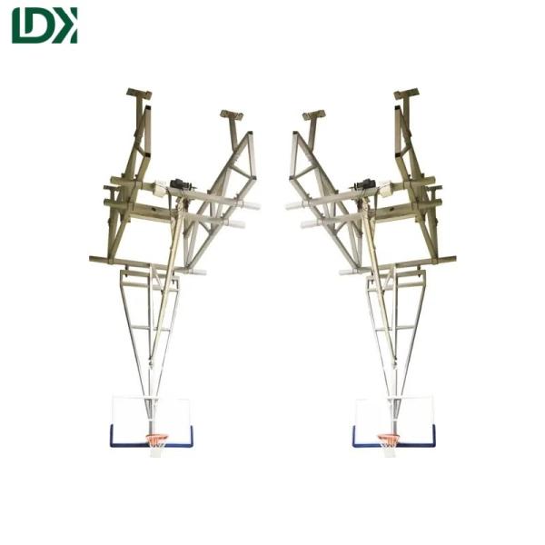 Cheap International Standard Thickness Padding Ceiling Suspended Retractable Basketball System For Professional Gymnasium Design for sale
