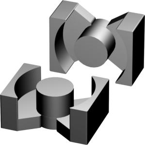 China PQ Type Operating Mn Zn Ferrite Core Transformer High Frequency Low Power Loss on sale