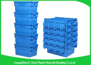 Best Packaging  Logistic Big Plastic Containers , Distribution Tote With Hinged Lid Rentable Moving wholesale