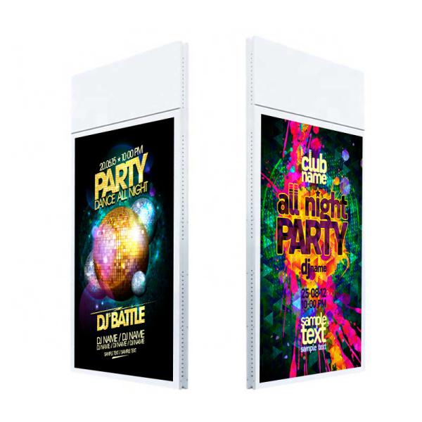 Cheap Hanging double sided lcd advertising screen with remote control software for sale