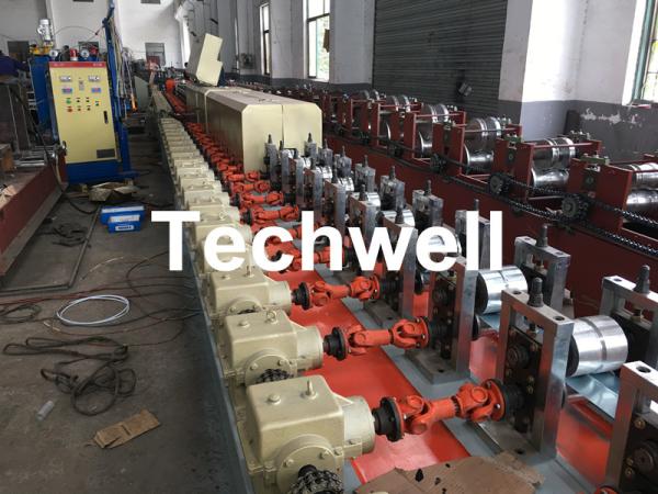 Cheap Aluminum , Carbon Steel Pu Foam Rolling Shutter Door Making Machine With Servo Tracking Flying-Saw Cutting for sale