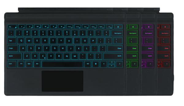 Cheap Multi Color Optional Surface Pro Wireless Keyboard With Backlight And Bluetooth for sale