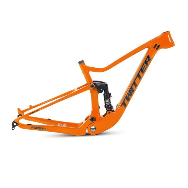 Cheap Full Suspension Twitter Carbon MTB Frame Inner Cables UV laser colorful decals for sale