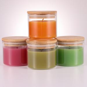 Natural Paraffin Wax Aromatherapy Aroma Light Candles 220G With Bamboo Lid