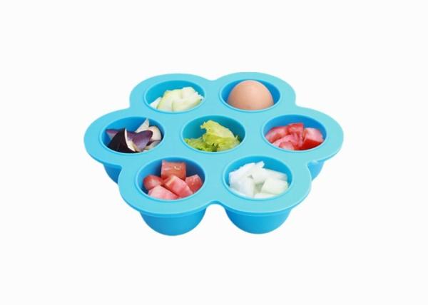 Cheap BPA Free Silicone Egg Bites Mold , Baby Food Storage Containers FDA Certified for sale