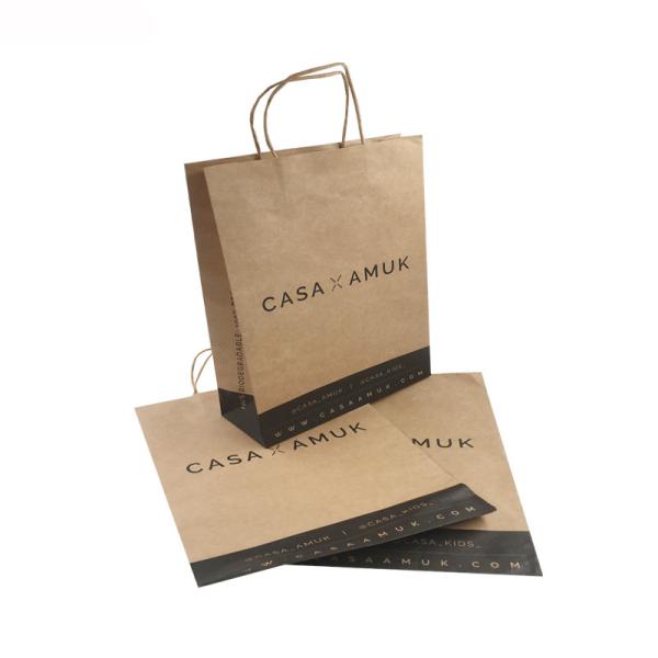 Cheap Recyclable Custom Printed Gift Bags With Twisted Handles Printed Pattern for sale
