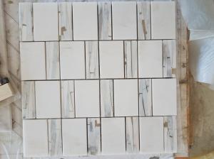 China Modern Marble Mosaic Wall Tile , 300 X 298mm Sheet Natural Stone Mosaic Tile on sale