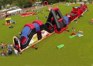 Best Outdoor Obstacle Course Game For Playground , Boot Camp Inflatable Obstacle Course wholesale