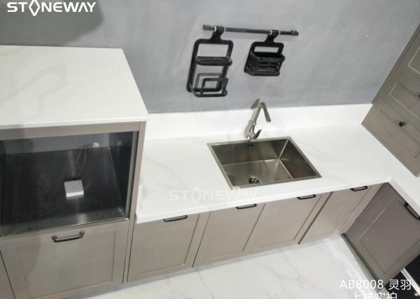 Cheap Polished Kitchen Countertop Materials Quartz Engineered Quartz Countertops for sale