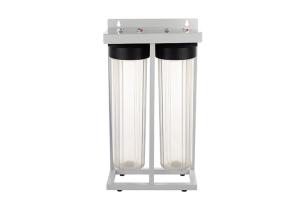 Floor mount 20'' big  whole house  water filter housings 1'' port with two clear sump