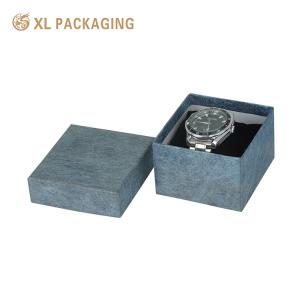 China Modern Small Custom Logo Watch Box with Eco Friendly Art Paper and Glossy Lamination on sale