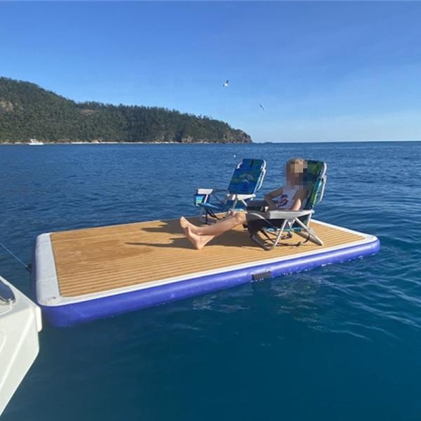 Cheap OEM Inflatable Floating Dock Drop Stitch PVC Ocean Floats And Rafts for sale