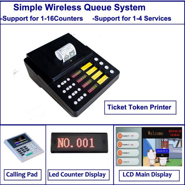Cheap Simple Multiple Function wireless queue management ticket printer customer flow queue system for sale